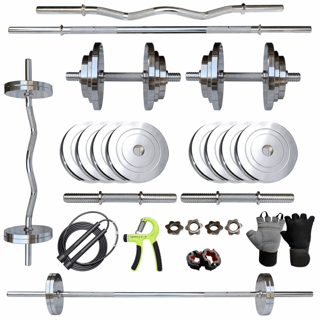 Best Home Workout Equipment for Small Space Full workout set 4 BODYFIT Deluxe 30kg 4 Rods Exercise Set