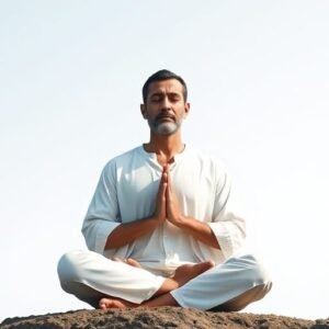 How to Reduce Belly Fat: 9 Effective Tips 4 a man meditating