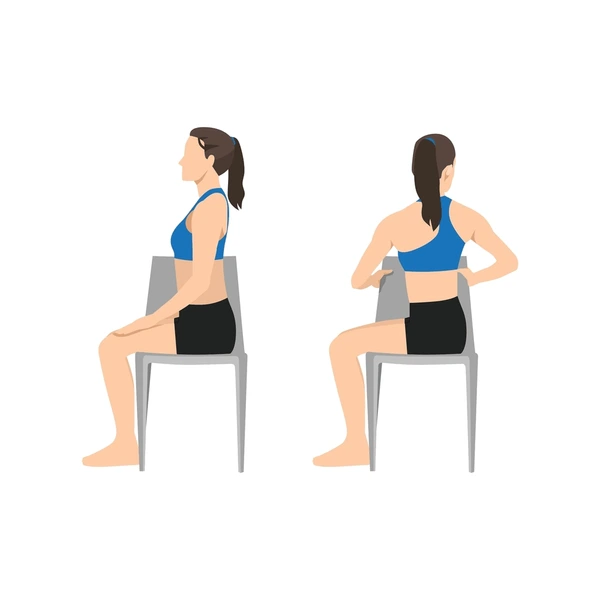 Seated Spinal Twist (Back & Core)